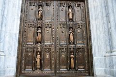 New York City Rockefeller Center 07A St Patricks Cathedral Door With Patron Saints Patrick And Joseph.jpg